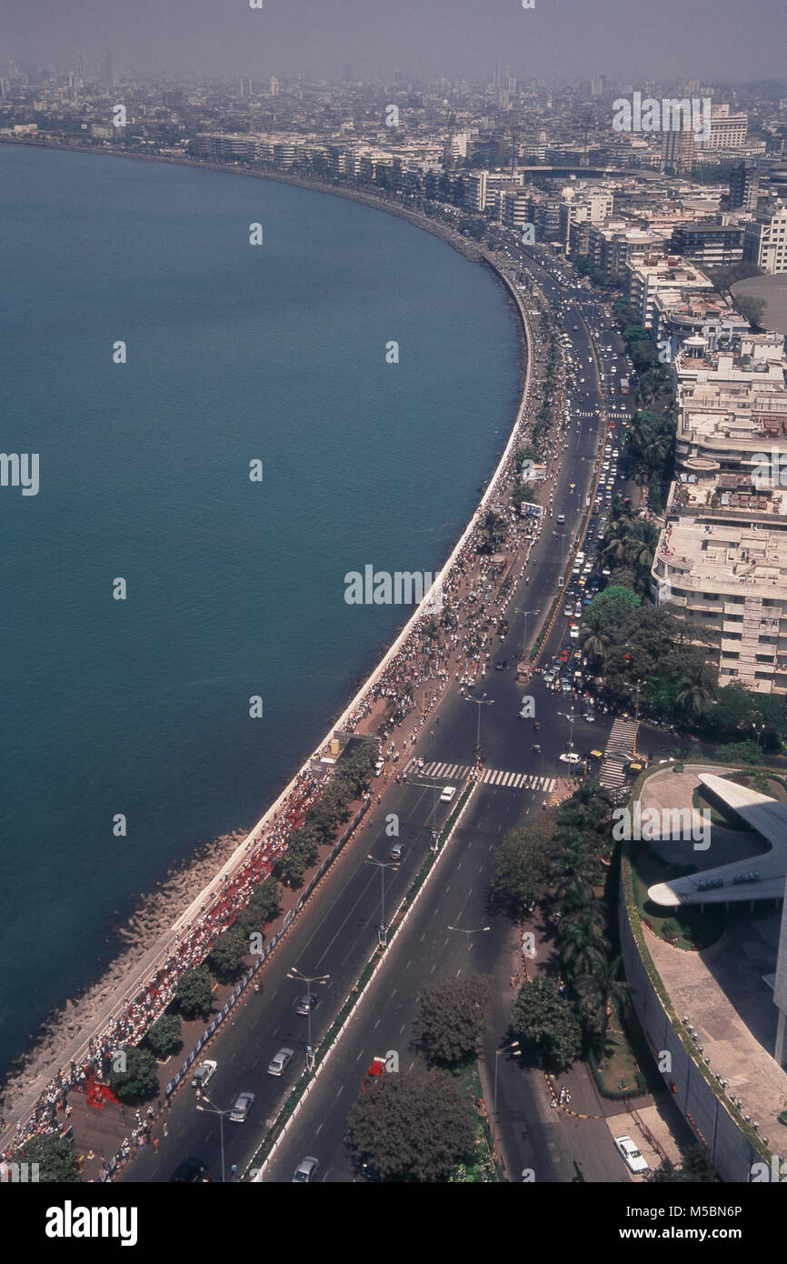 Aerial view of Marine Drive, Mumbai, Maharashtra, India Stock Photo Alamy
