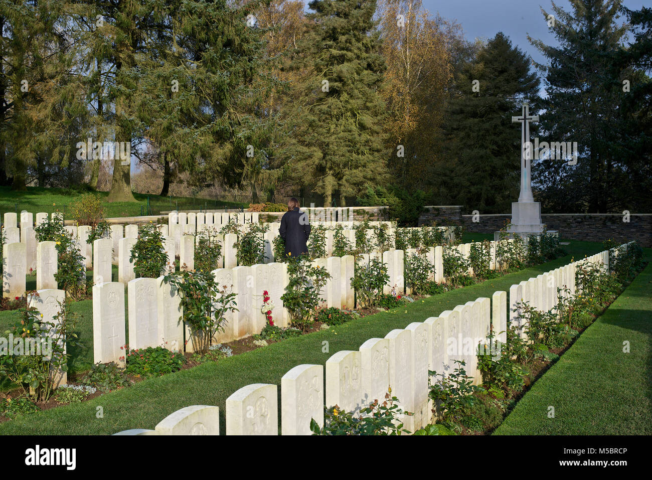 Hawthorn Ridge Cemetery Number 2 located in the Newfoundland Memorial Park, Beaumont-Hamel, France Stock Photo