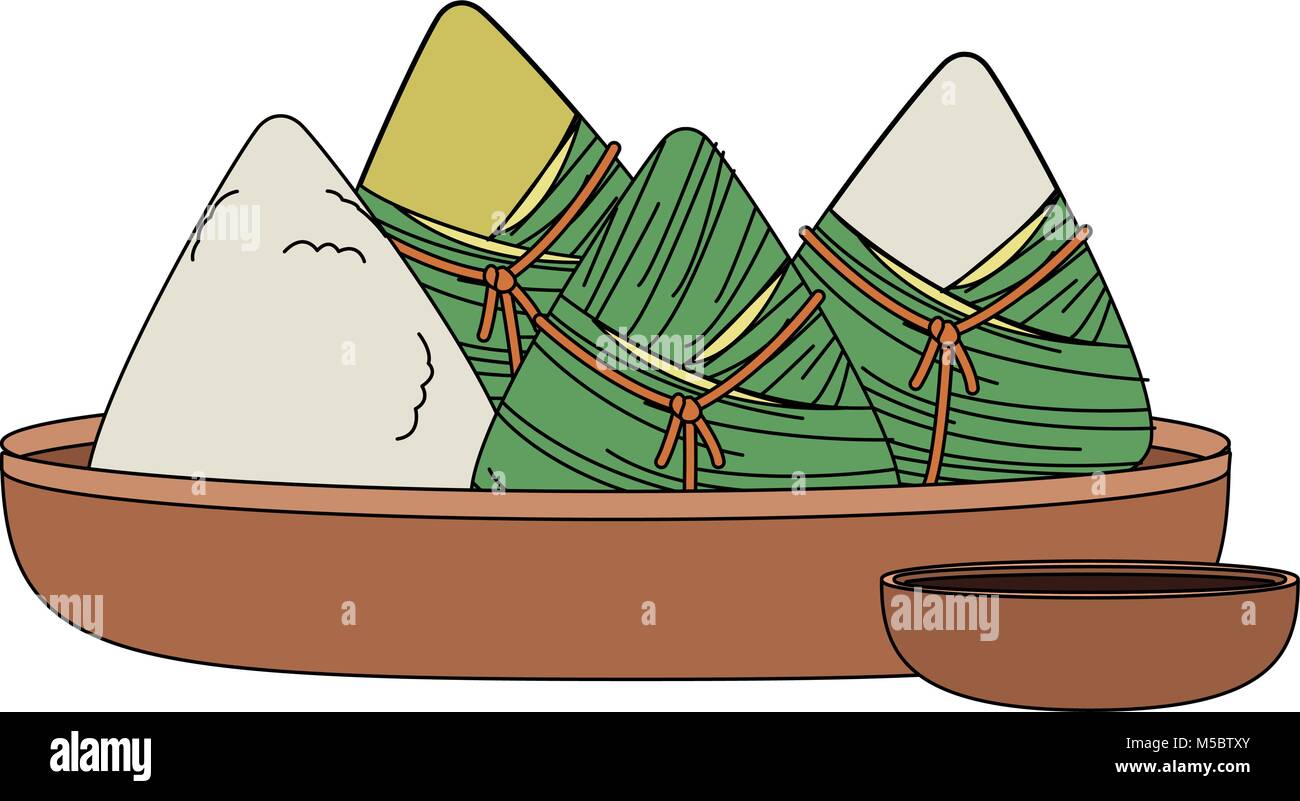 Dragon festival rice on dish Stock Vector Image & Art - Alamy