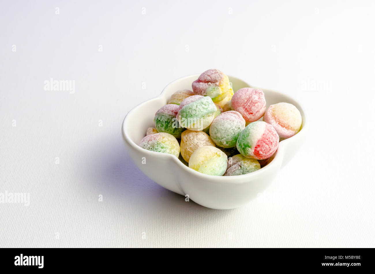 A Studio Photograph of 'Rosy Apples' Hard-boiled Sweets (Hard Candy) Stock Photo