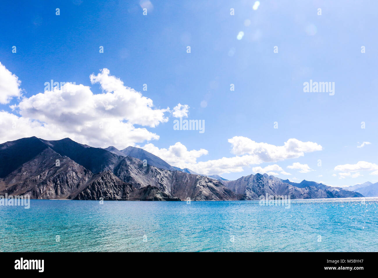 Pangong Lake, Leh Ladakh, Jammu Kashmir, India Stock Photo