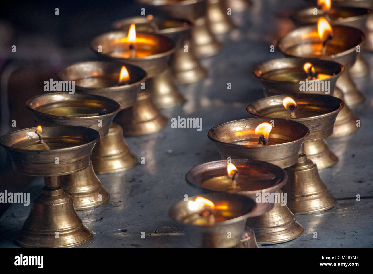 Prayer Candles, Leh Ladakh, Jammu Kashmir, India Stock Photo Alamy