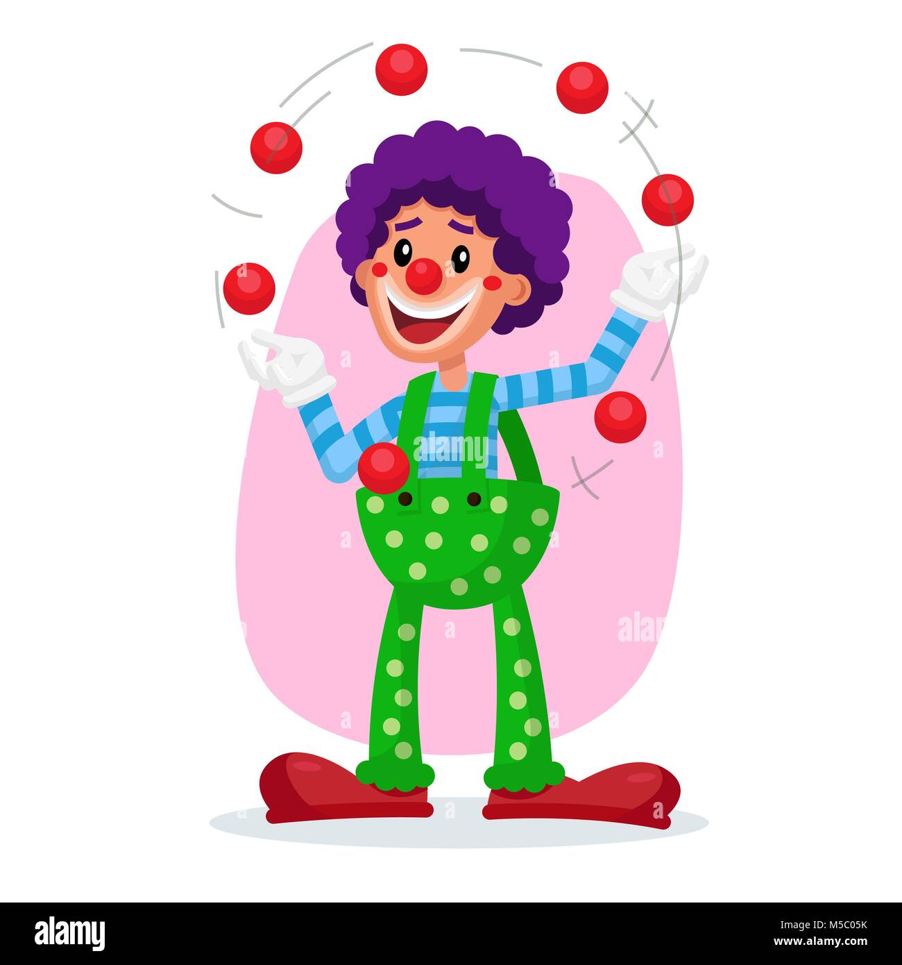 Classic Clown Vector. Amazing Public Circus Show. Man Juggling Balls. Flat Cartoon Illustration Stock Vector Image & Art - Alamy Classic Clown Vector. Amazing Public Circus Show. Man Juggling Balls. Flat Cartoon Illustration Stock Vector Image & Art - Alamy