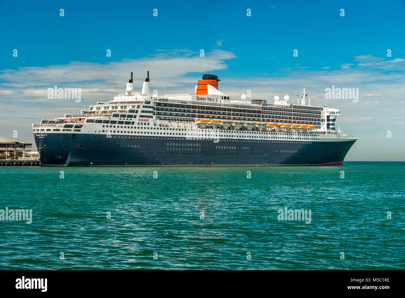 Melbourne, Australia Queen Mary 2 cruise liner docked at Port
