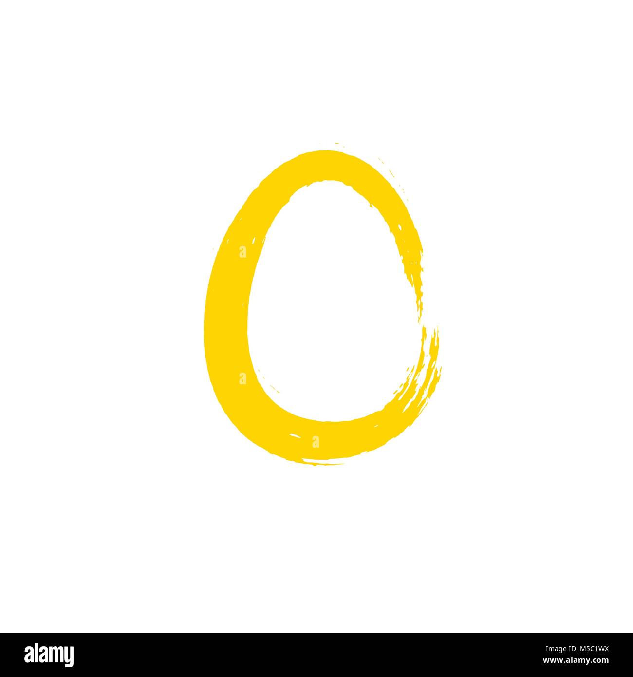 Texture yellow color smear paint on white background Stock Vector Image ...