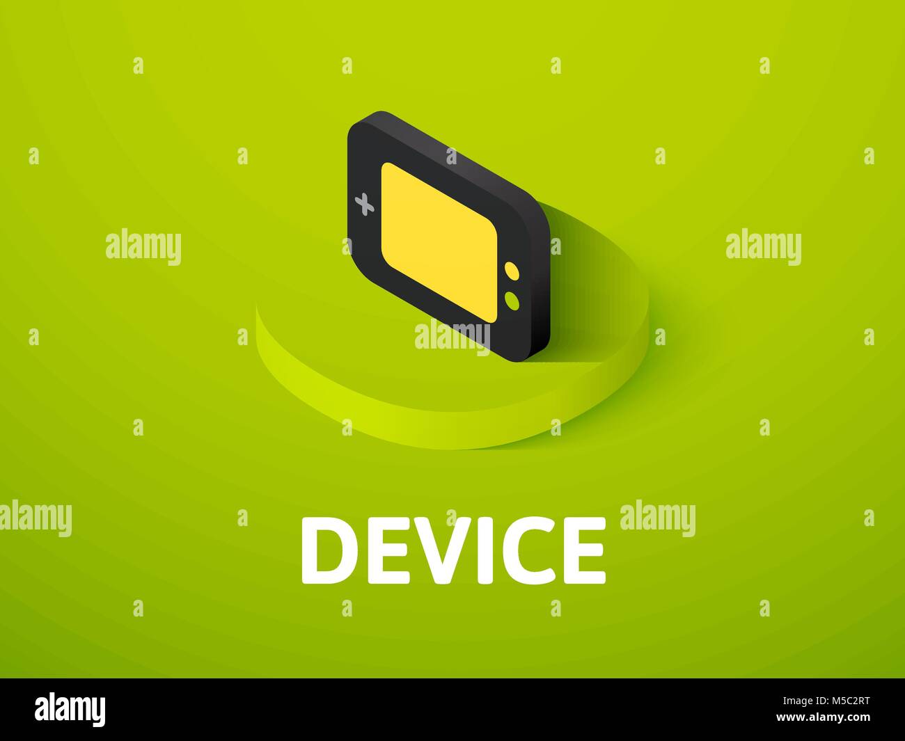 Device isometric icon, isolated on color background Stock Vector
