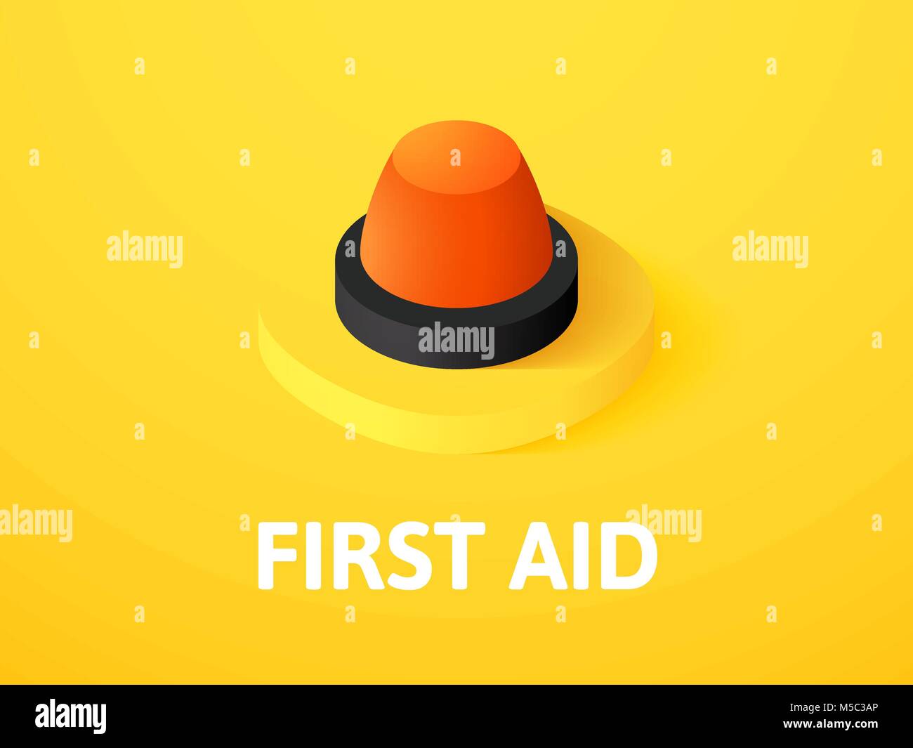 First aid isometric icon, isolated on color background Stock Vector