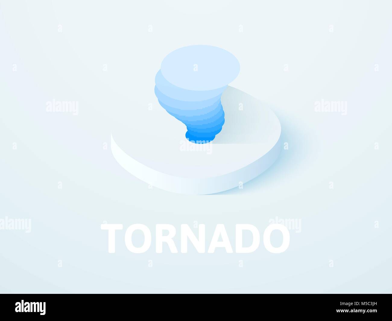 Tornado isometric icon, isolated on color background Stock Vector Image ...