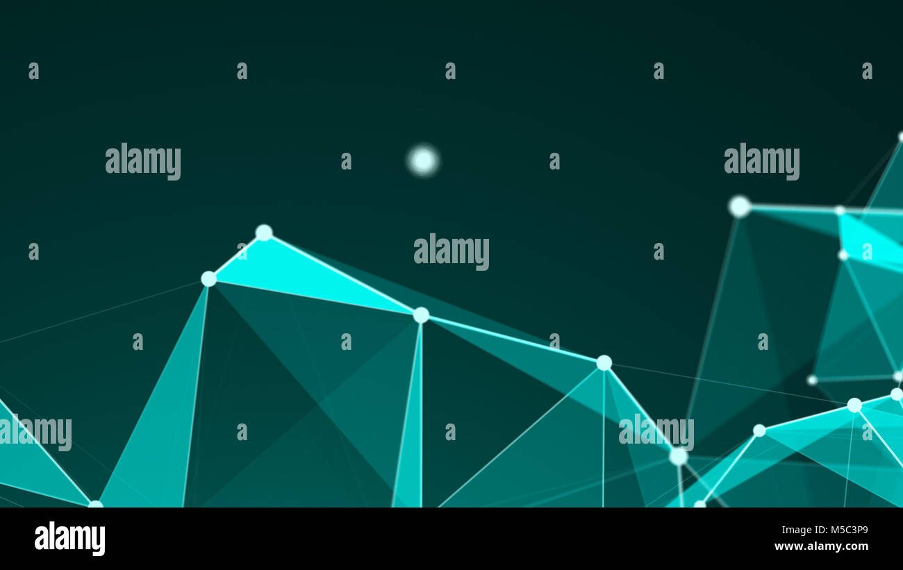 Abstract Polygonal Space Background with Connecting Dots and Lines ...