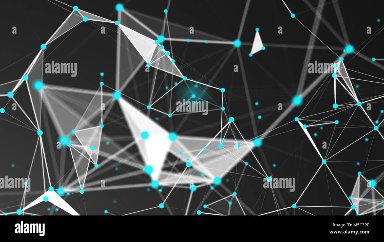 Abstract Polygonal Space Background with Connecting Dots and Lines ...
