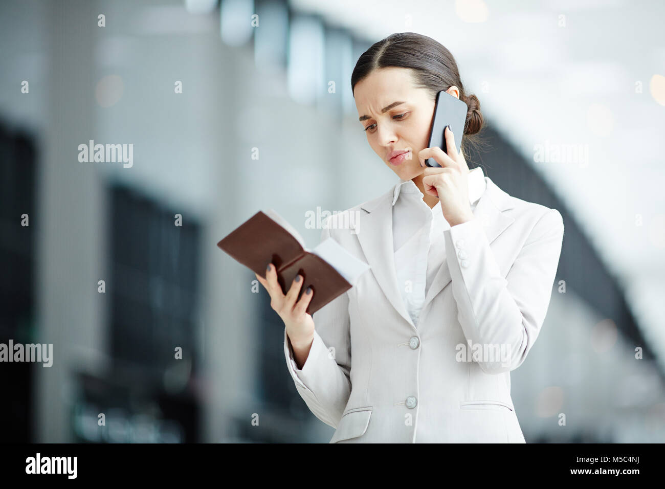Checking information Stock Photo