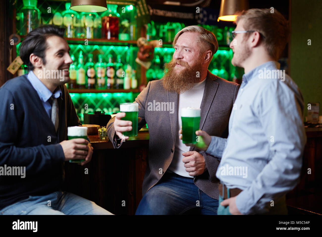 Men in pub Stock Photo