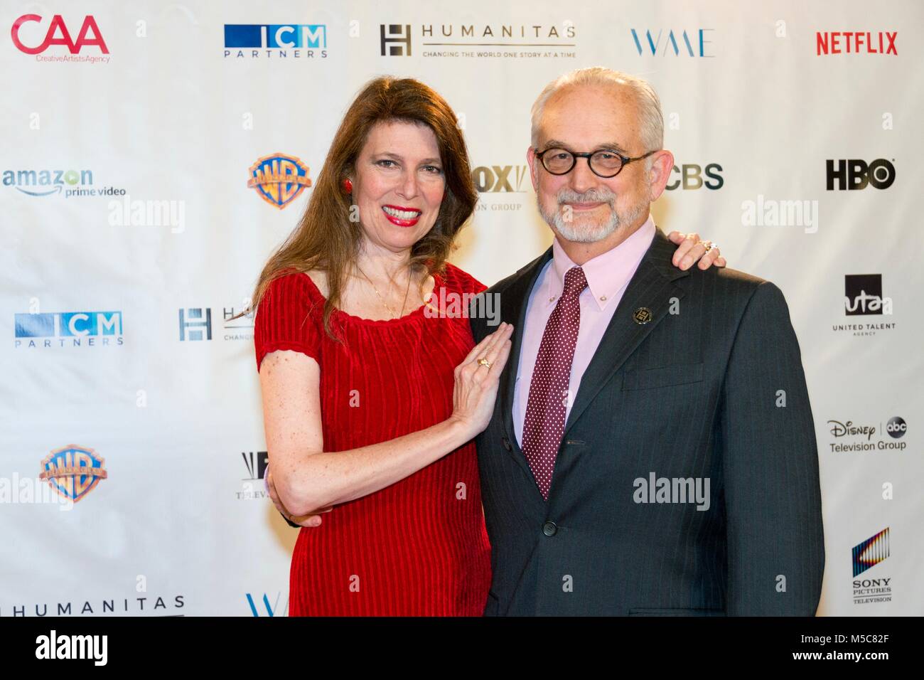 John Sacret Young and Wife at the Humanitas awards 2018 Stock Photo