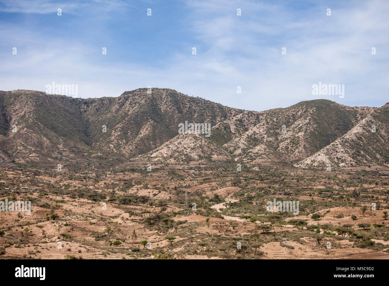 Mountain village in Ethiopia near the Somali Border Stock Photo