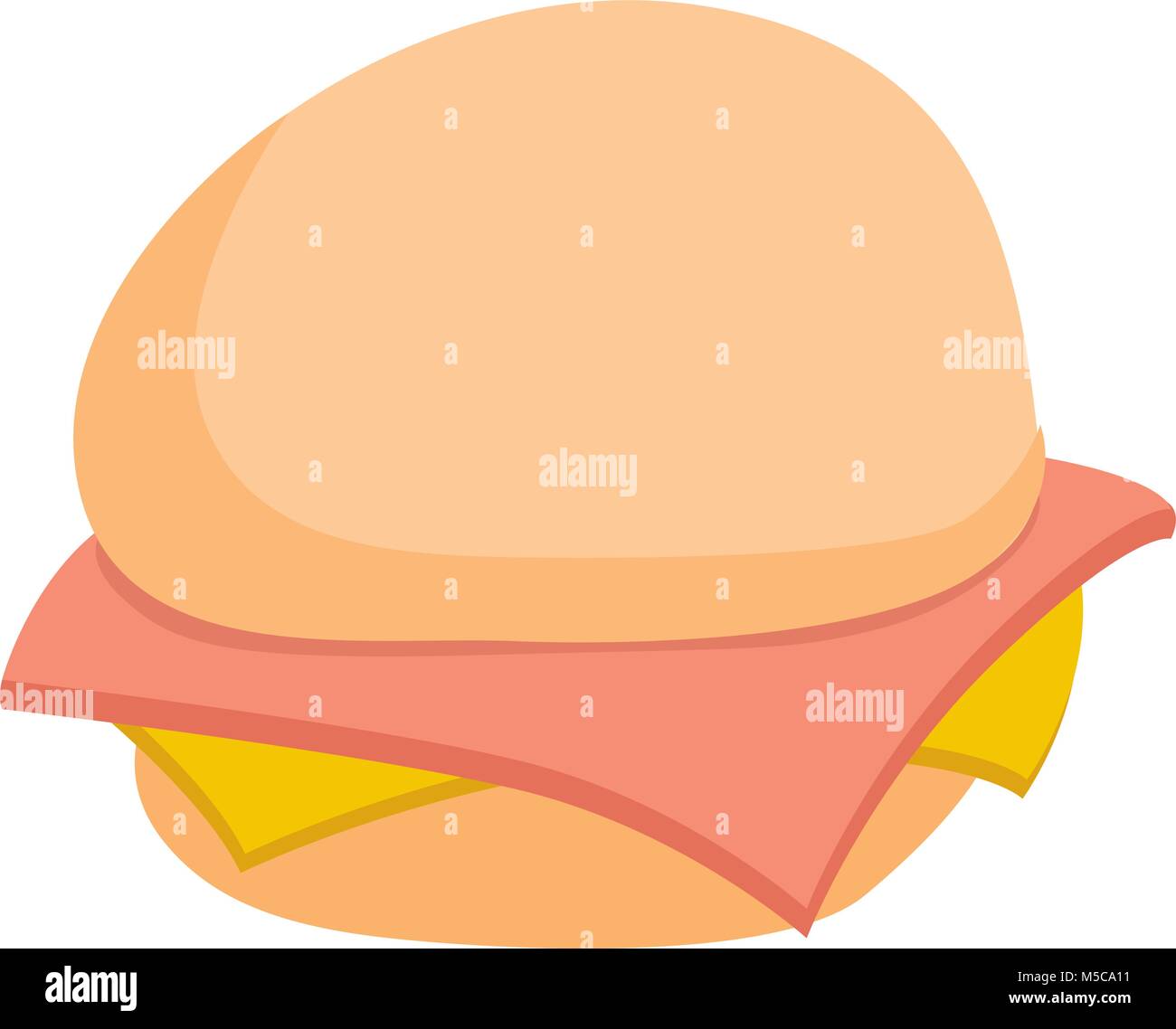 Cartoon illustration of ham and cheese sandwich Stock Vector