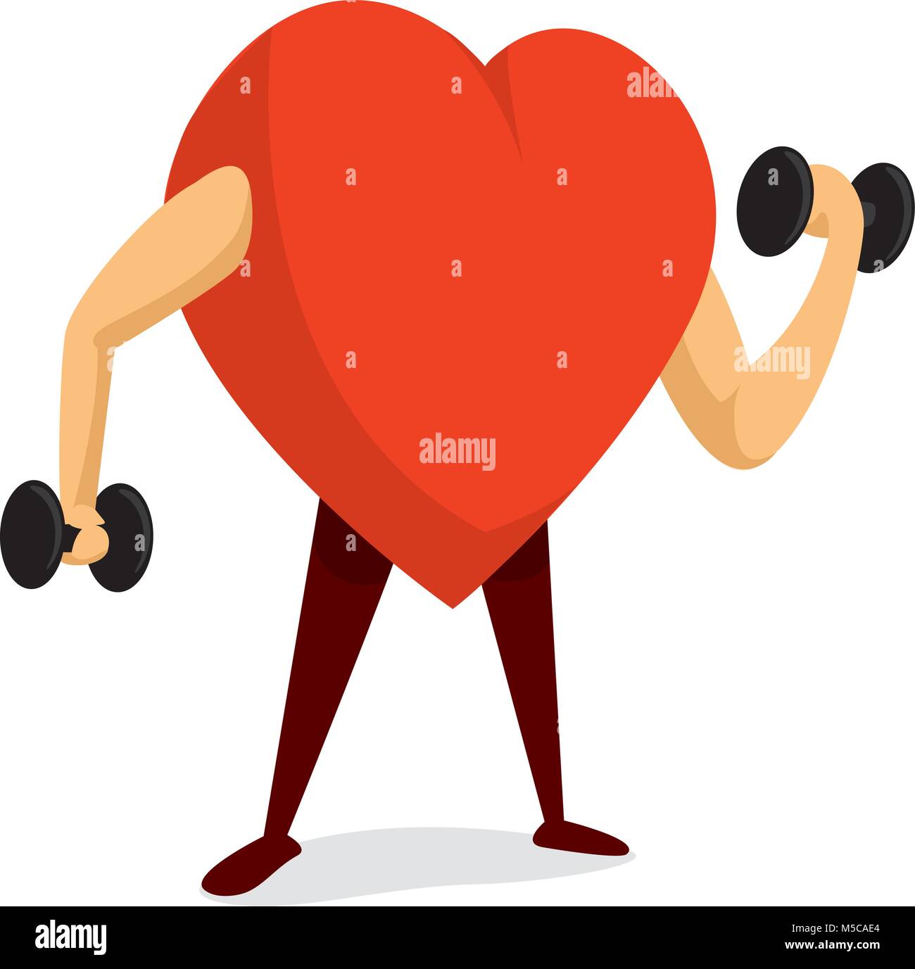 Cartoon illustration of tough love training muscles Stock Vector