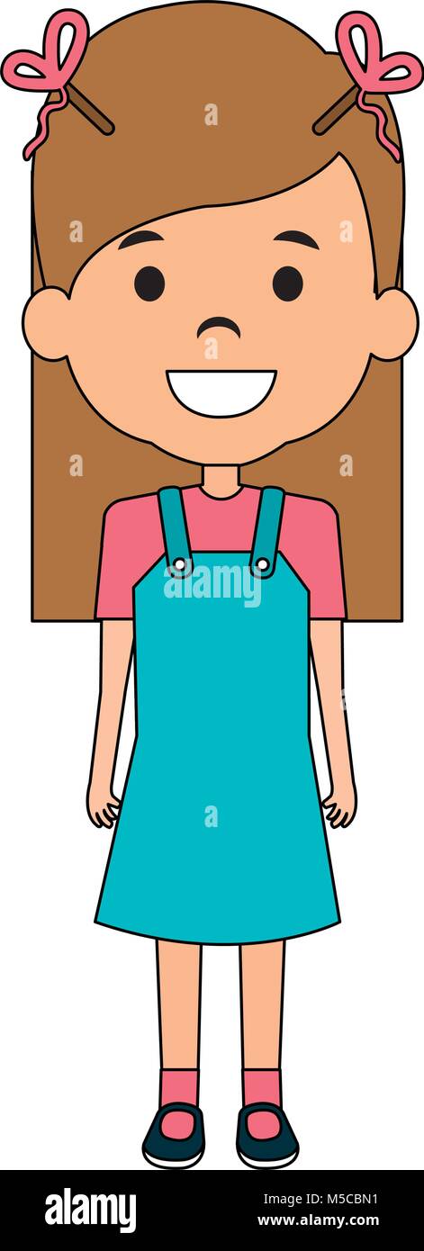 cute and little girl Stock Vector Image & Art - Alamy