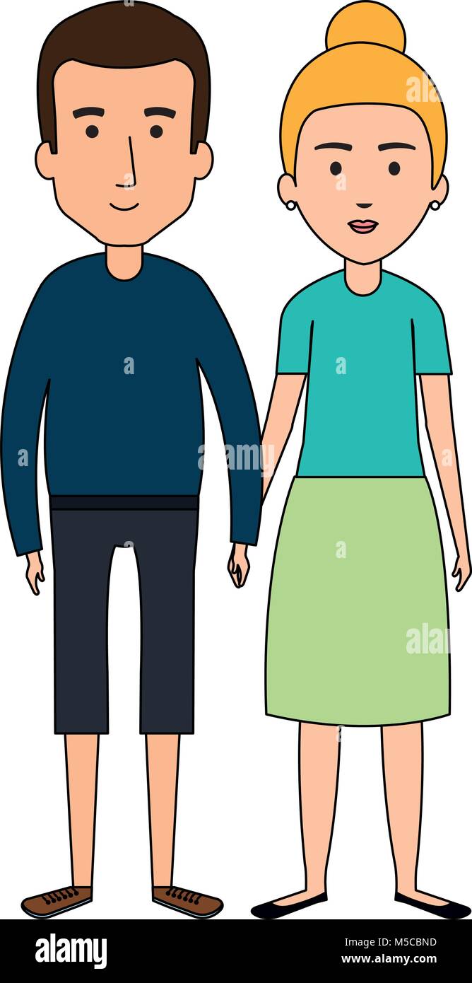 cute mother and father couple characters Stock Vector Image & Art - Alamy