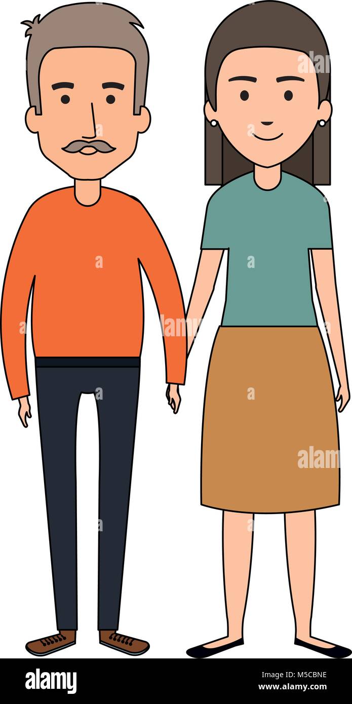 cute mother and father couple characters Stock Vector Image & Art - Alamy