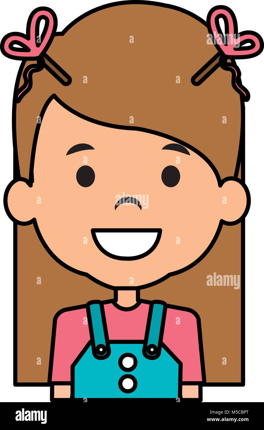 cute and little girl Stock Vector Image & Art - Alamy
