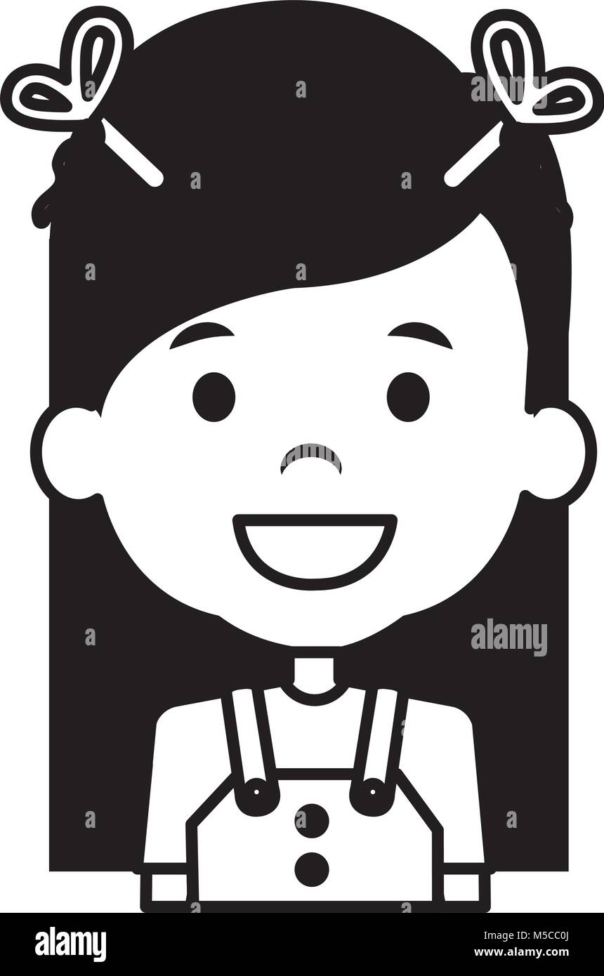 cute and little girl Stock Vector Image & Art - Alamy