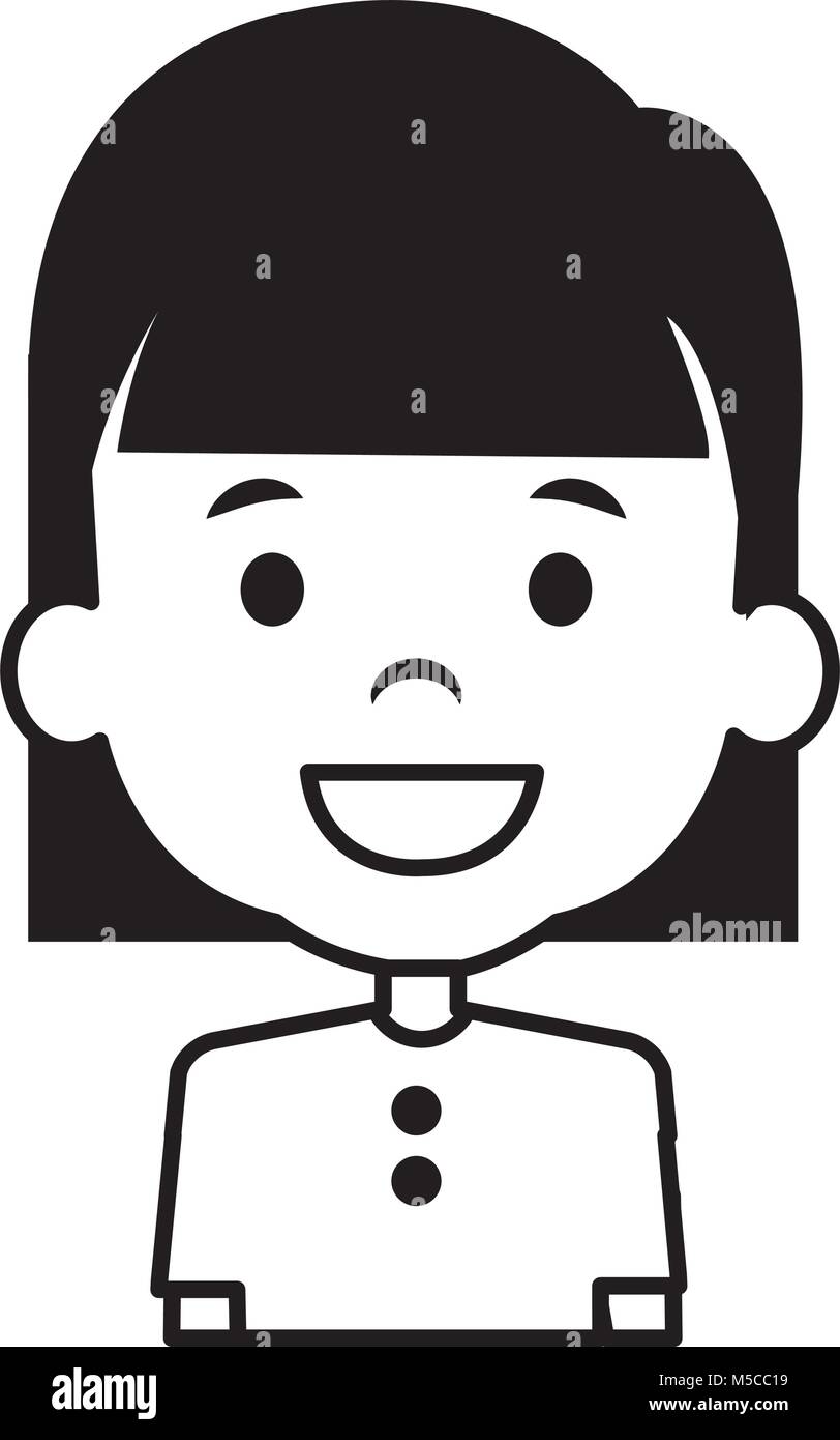 cute and little girl Stock Vector Image & Art - Alamy