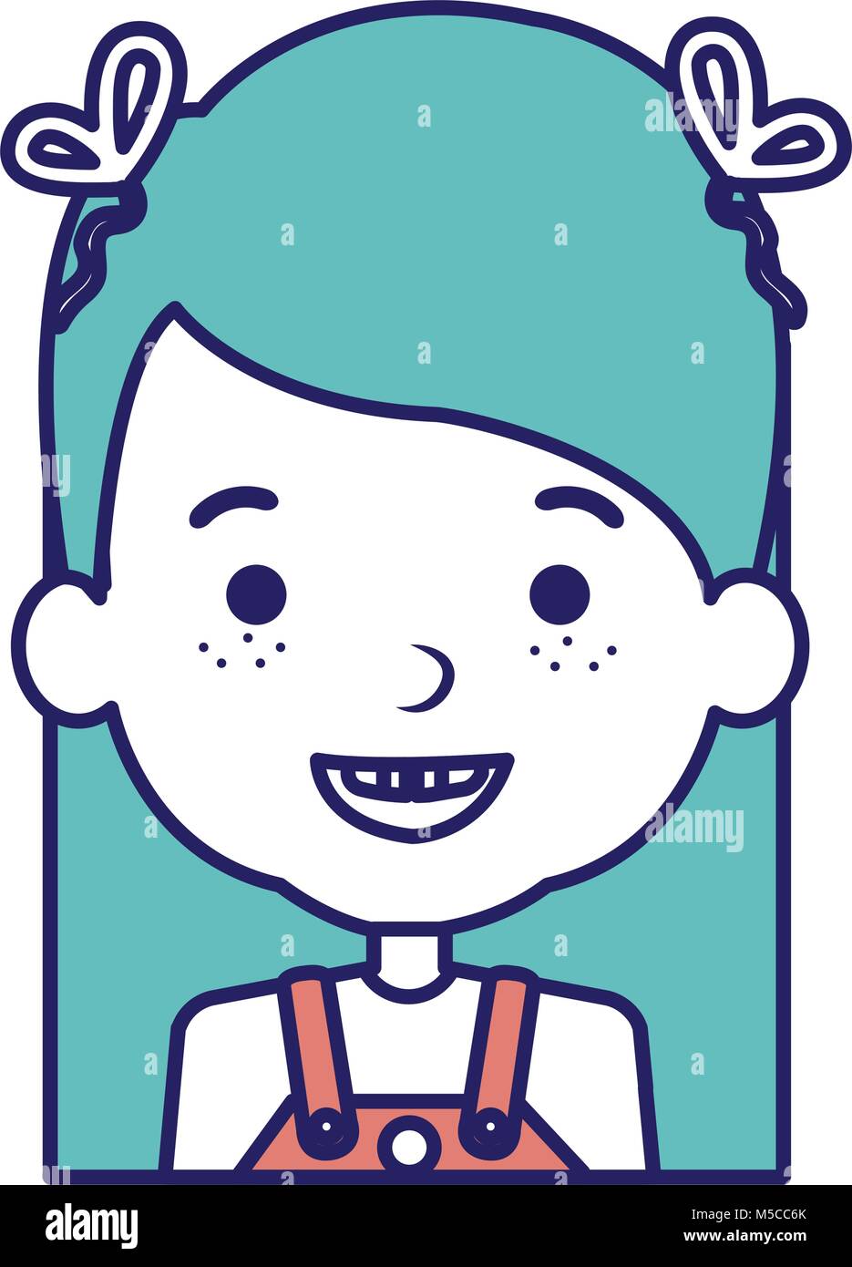 cute and little girl Stock Vector Image & Art - Alamy