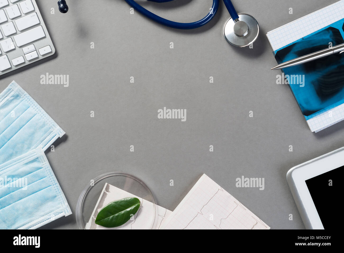 Workplace of health worker Stock Photo - Alamy