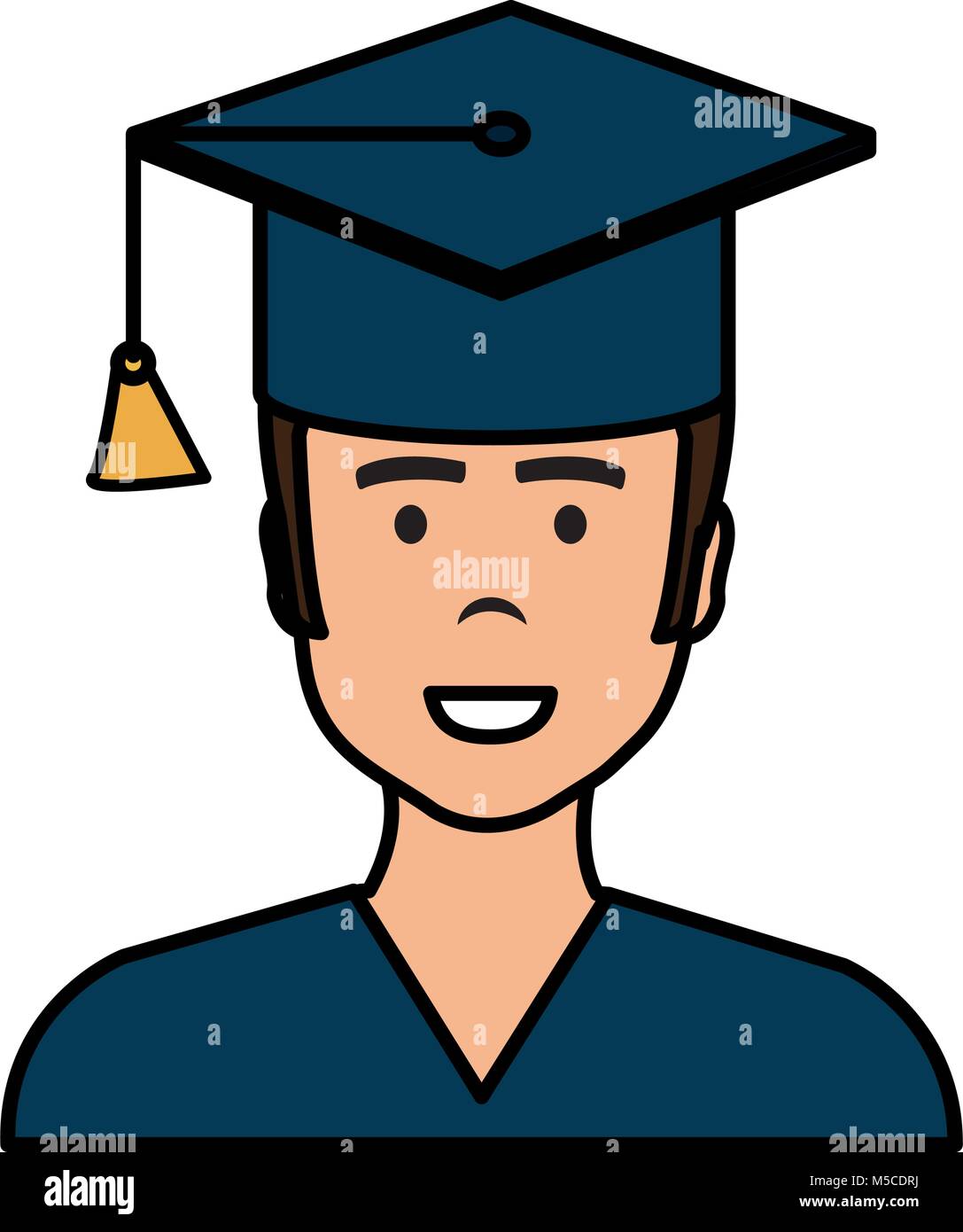 graduated with hat avatar character Stock Vector Image & Art - Alamy