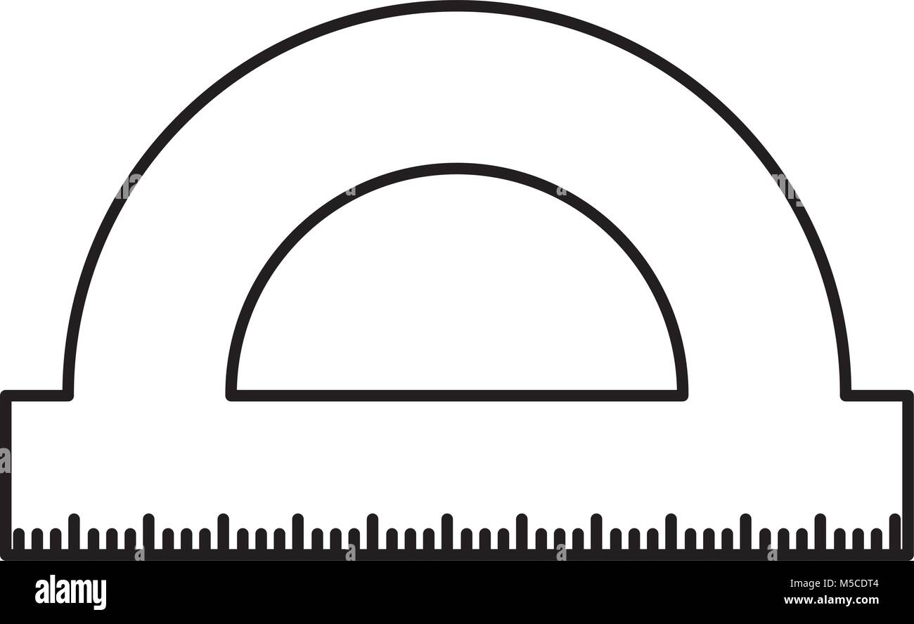 protractor rule school supply icon Stock Vector Image & Art - Alamy