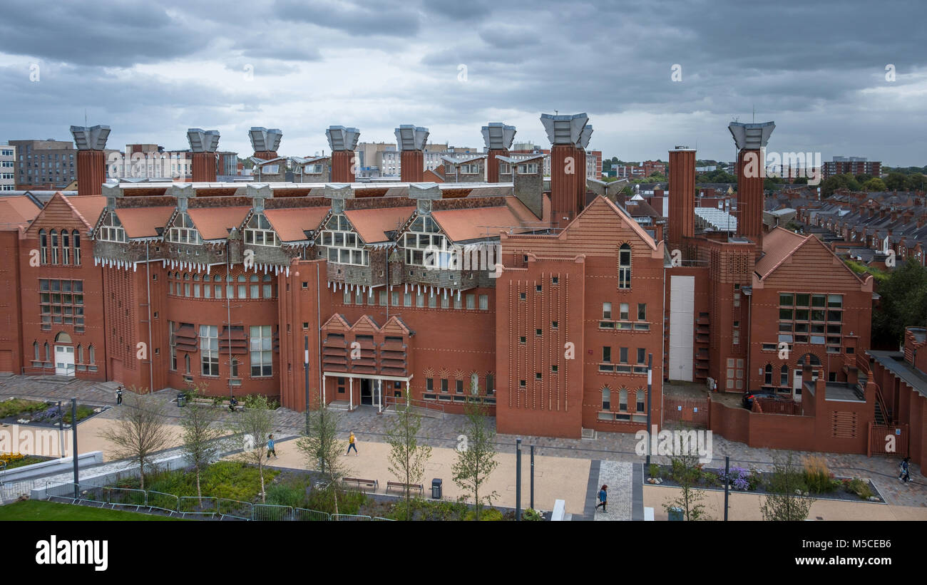 The unique design of Queens building at De Montfort University in Leicester means that the