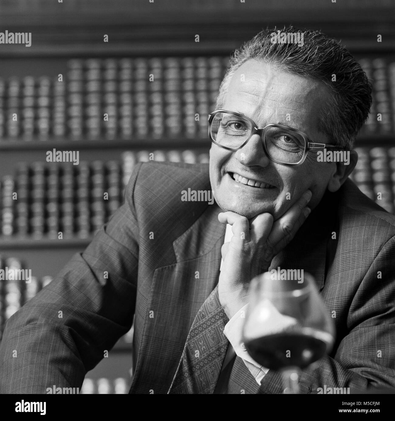 Jacques Hine one of the Hine Cognac family, archival photograph made on 20 July 1989 Stock Photo