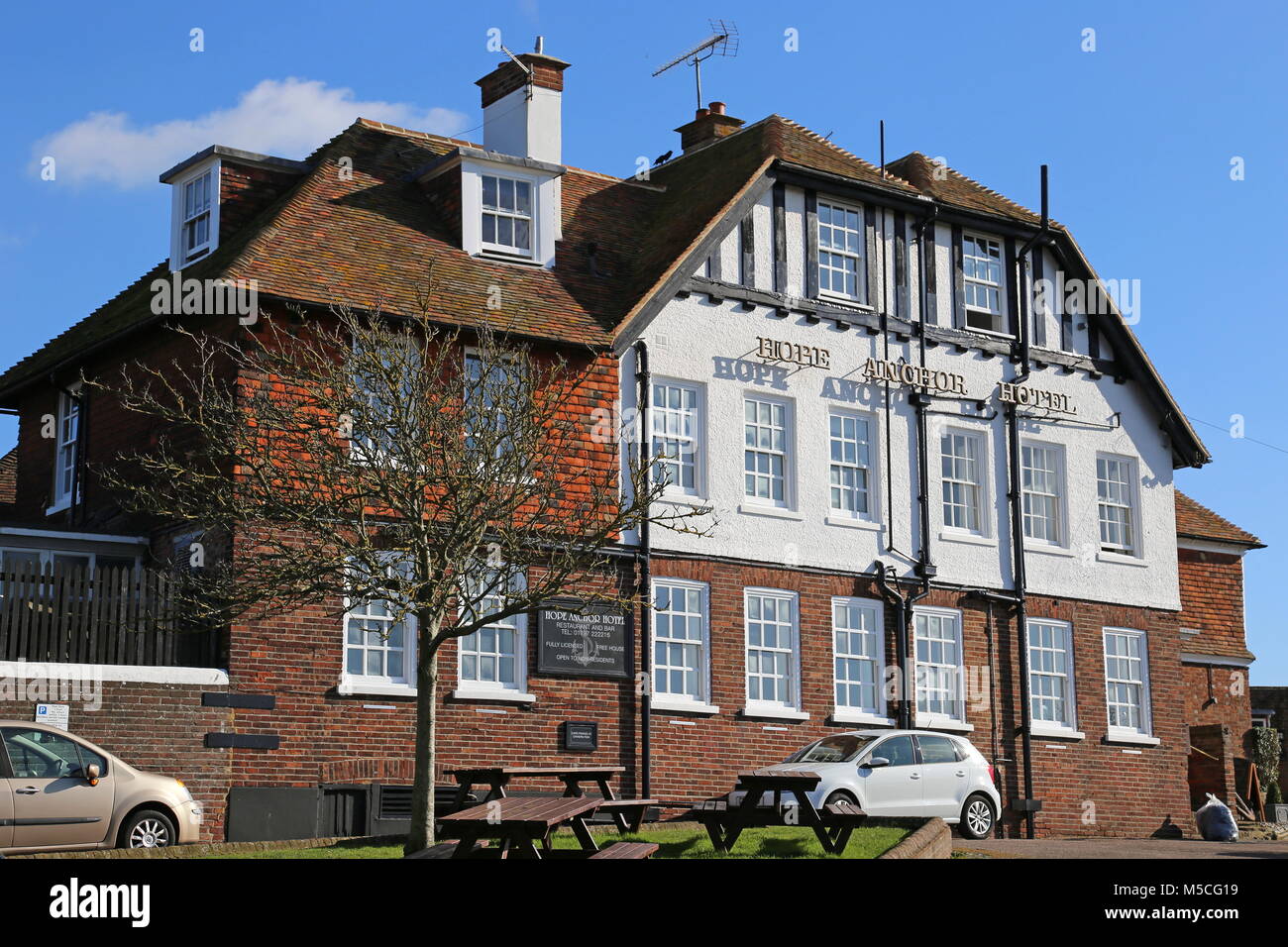 Hope Anchor Hotel, Watchbell Street, Rye, East Sussex, England, Great Britain, United Kingdom, UK, Europe Stock Photo