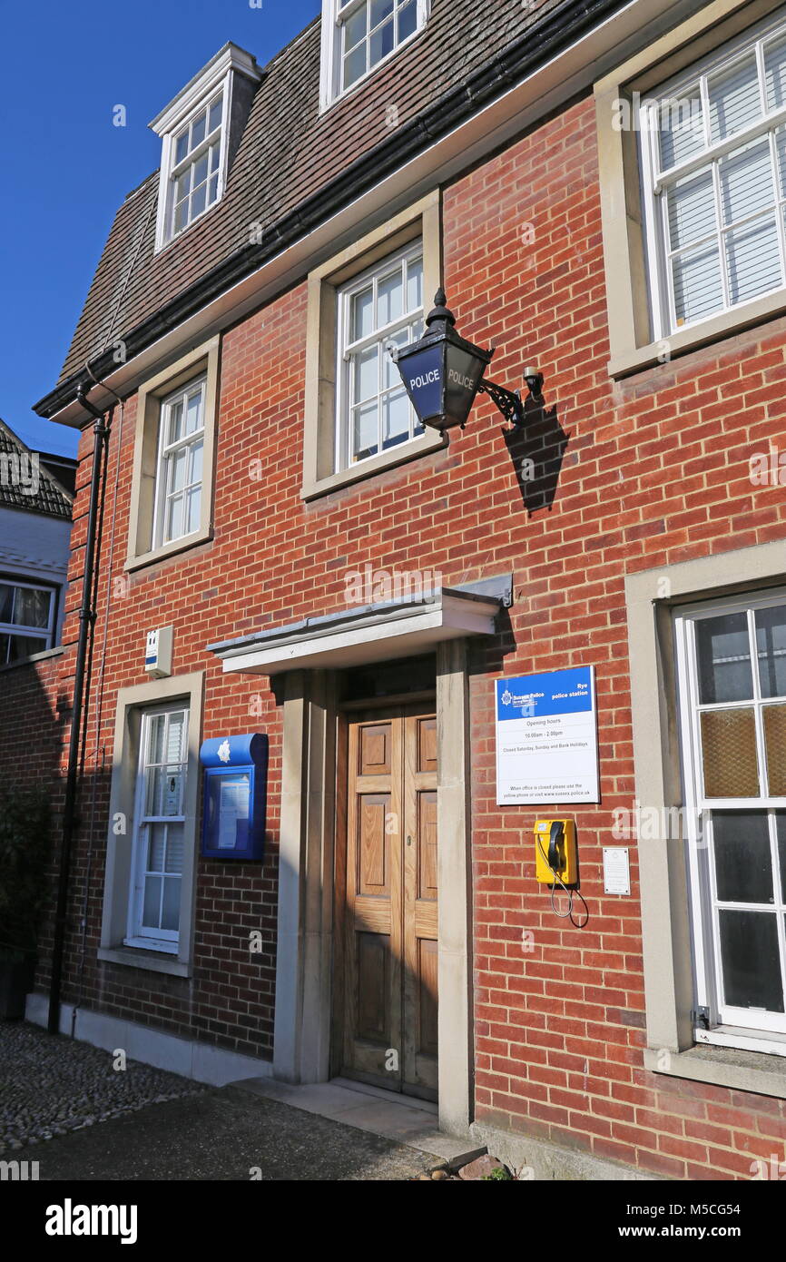 Police Station, Cinque Ports Street, Rye, East Sussex, England, Great Britain, United Kingdom, UK, Europe Stock Photo