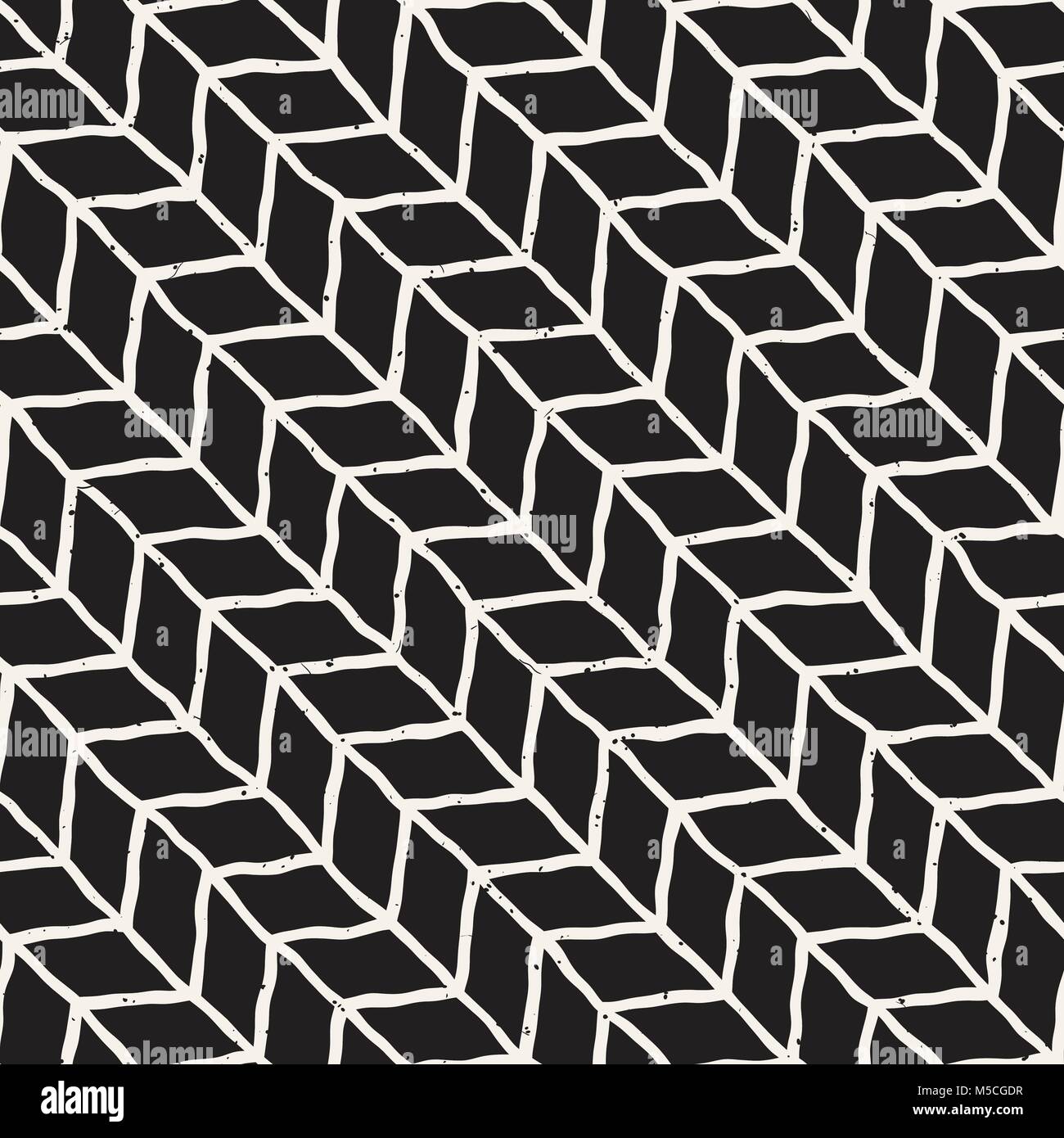 Hand drawn style seamless pattern. Abstract geometric tiling background ...