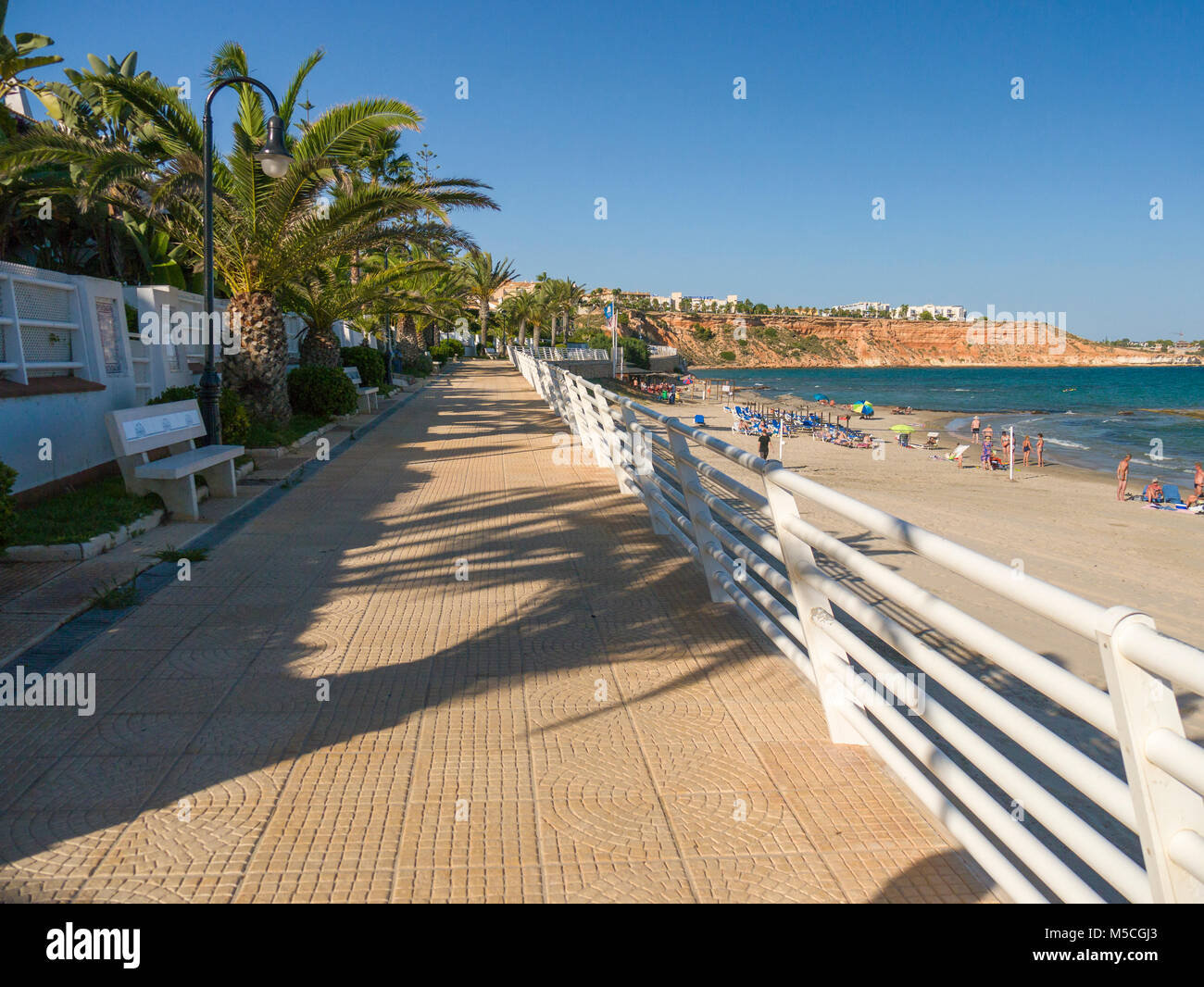 Aguamarina Beach at Dehesa de Campoamor, Orihuela Costa, Province of Alicante, Spain. Stock Photo