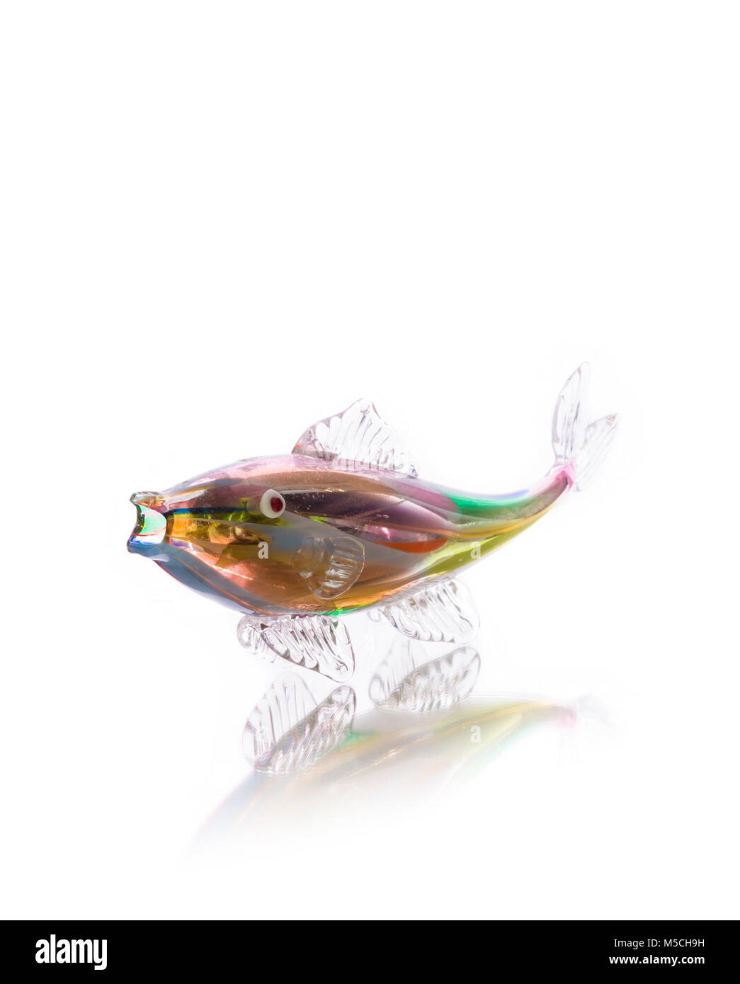 Colorful Glass Fish Vintage Home Decor Stock Photo Alamy