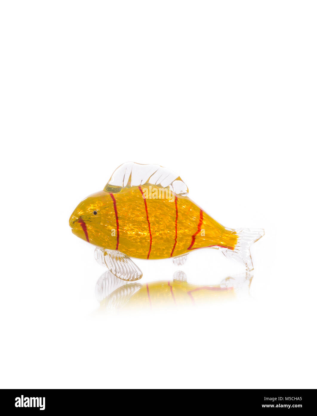 Colorful glass fish - vintage home decor Stock Photo