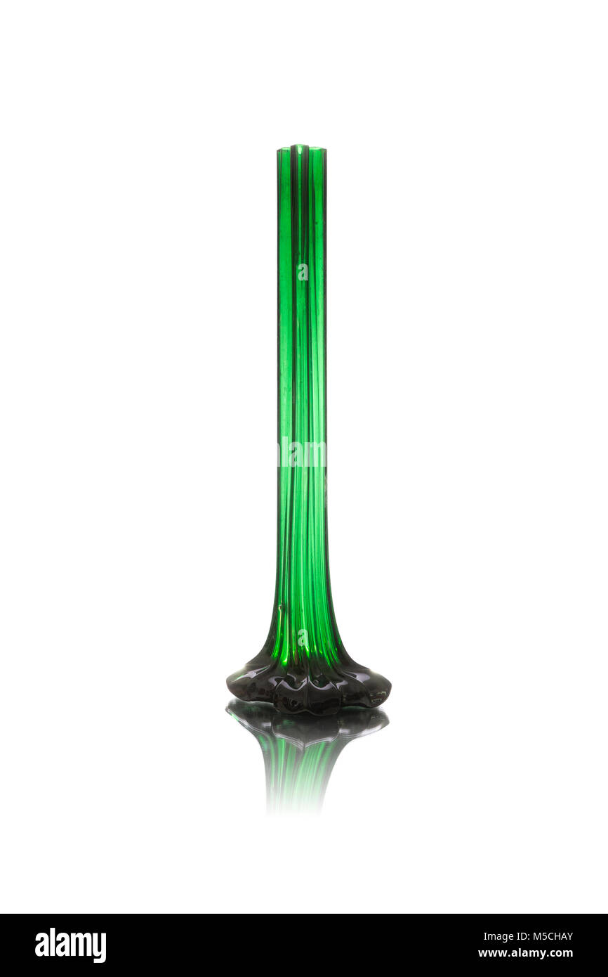 Vintage glass vase isolated on white background Stock Photo - Alamy