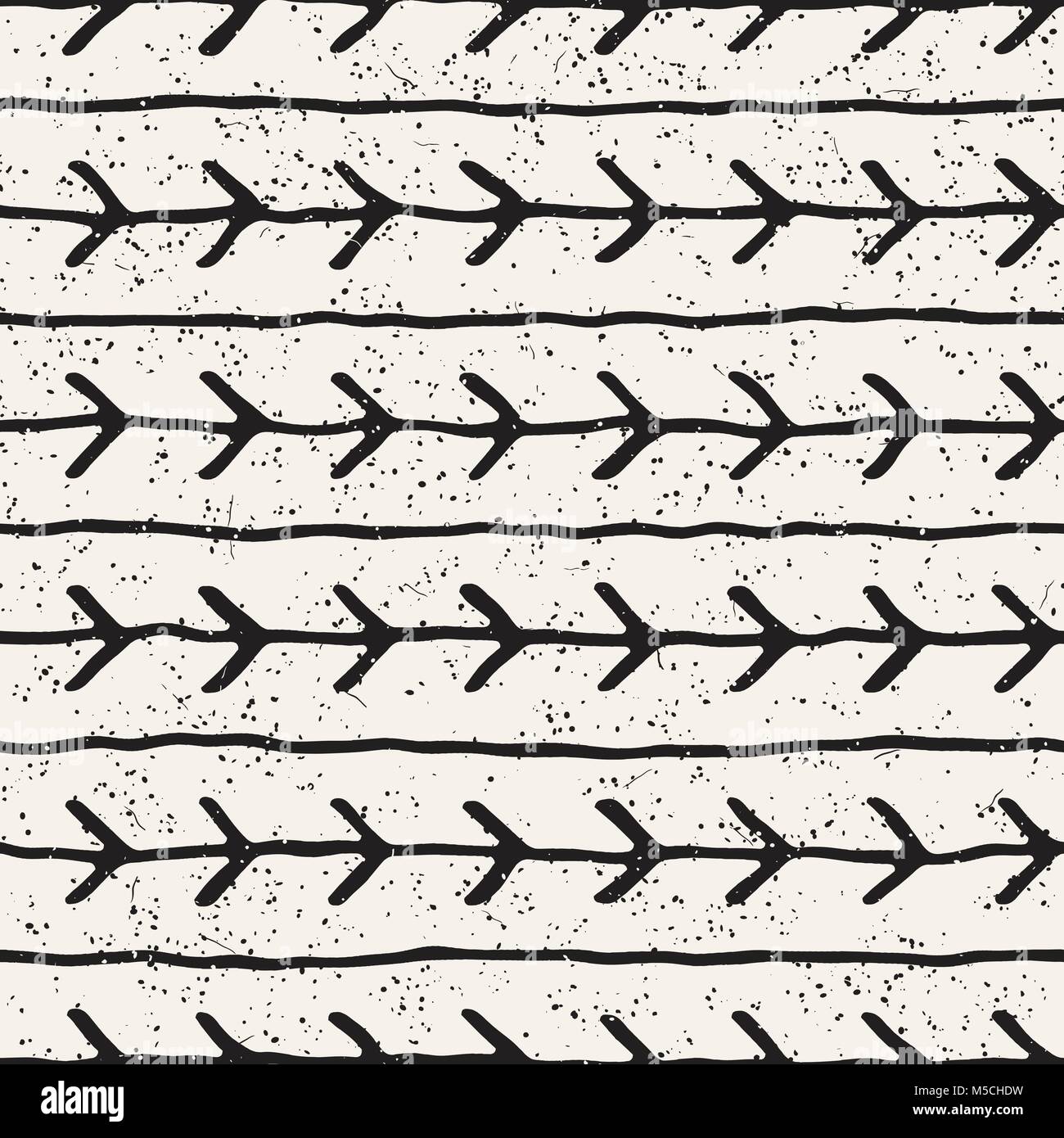 Simple ink geometric pattern. Monochrome black and white strokes ...