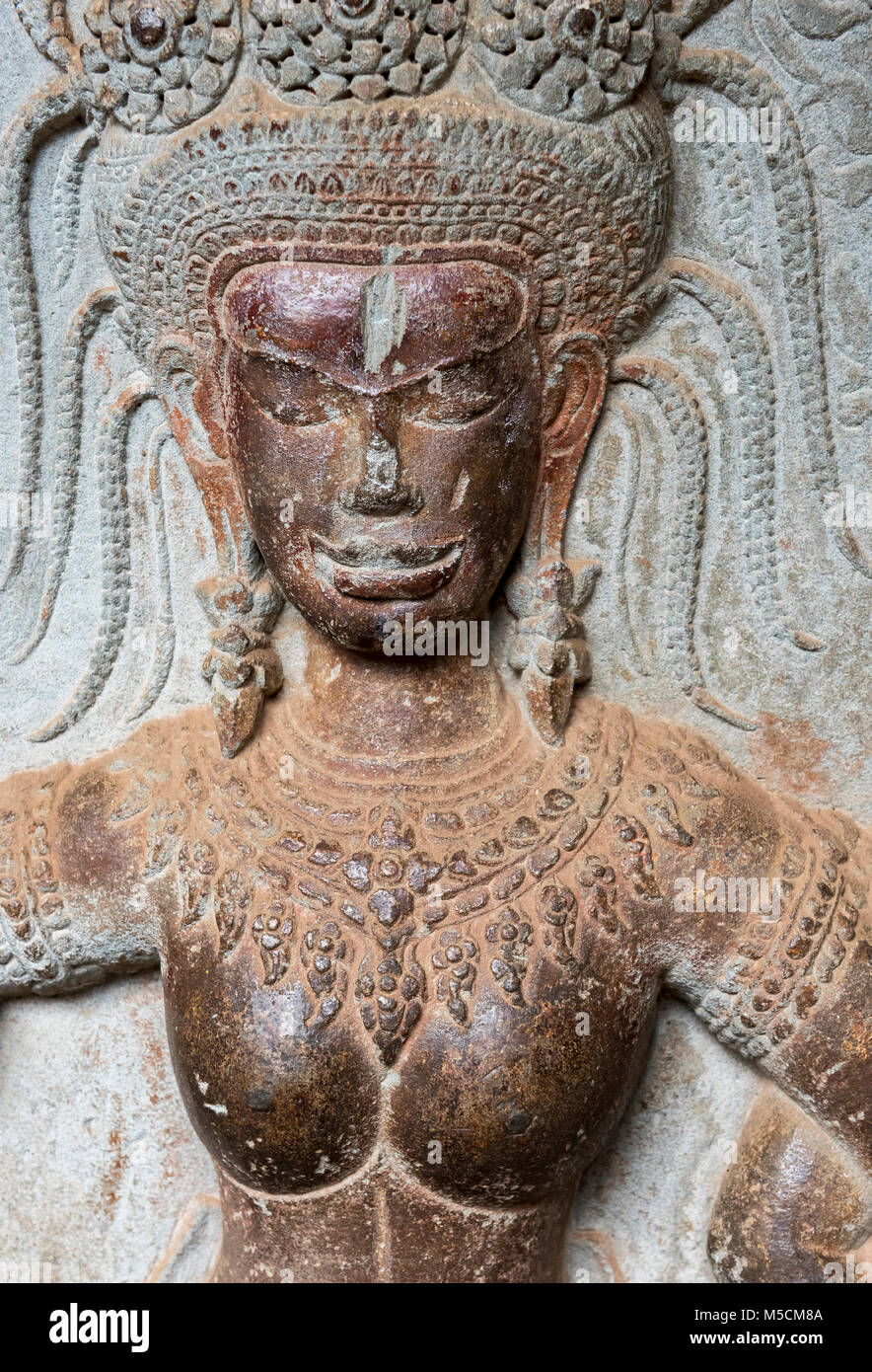 Angkor Wat bas-reliefs, Cambodia Stock Photo
