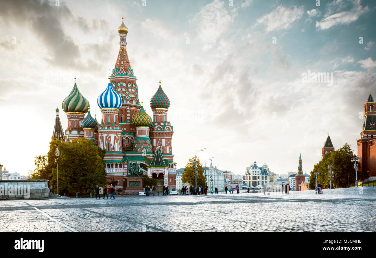 Saint Basil's Cathedral on Red Square in Moscow, Russia Stock Photo