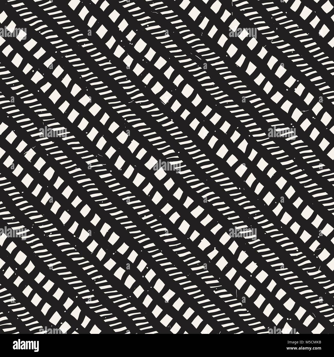 Simple ink geometric pattern. Monochrome black and white strokes ...