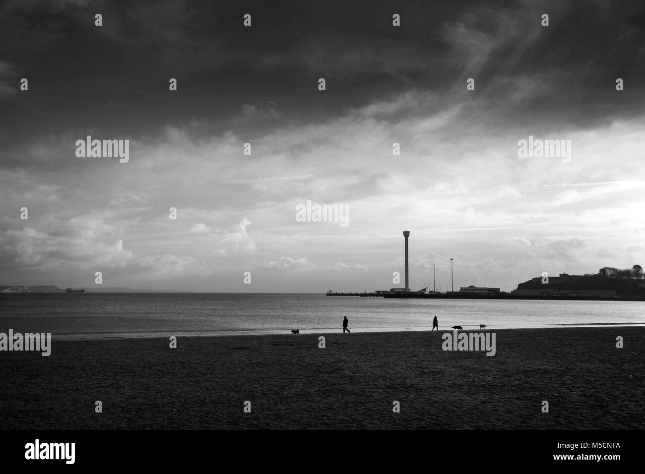 Weymouth observation tower Black and White Stock Photos & Images - Alamy
