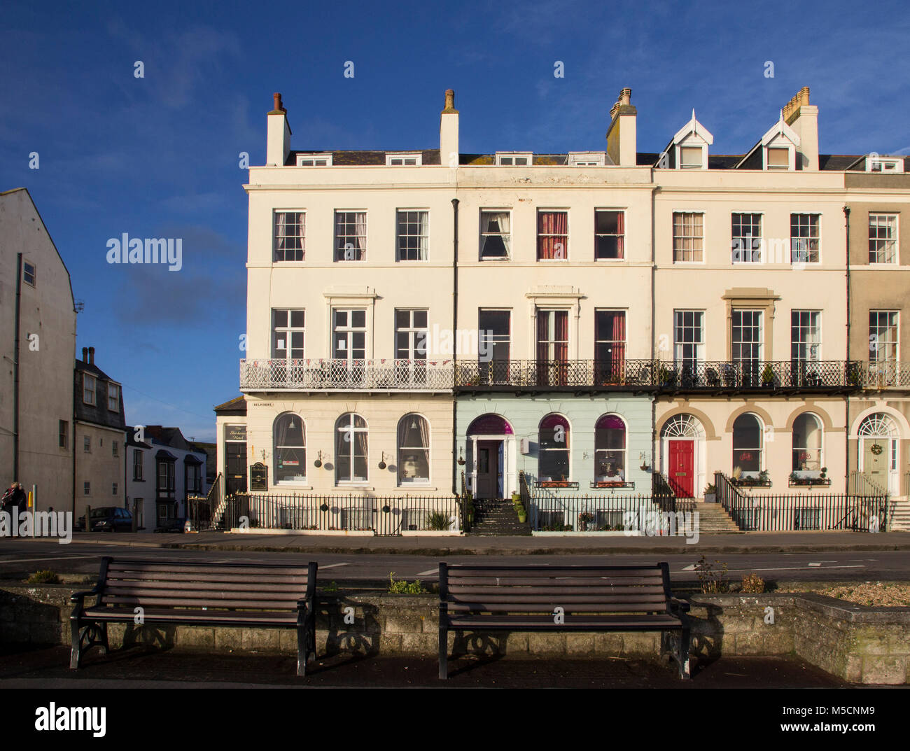 WEYMOUTH, DORSET, UK DECEMBER 26, 2017. Ground floor facade of an