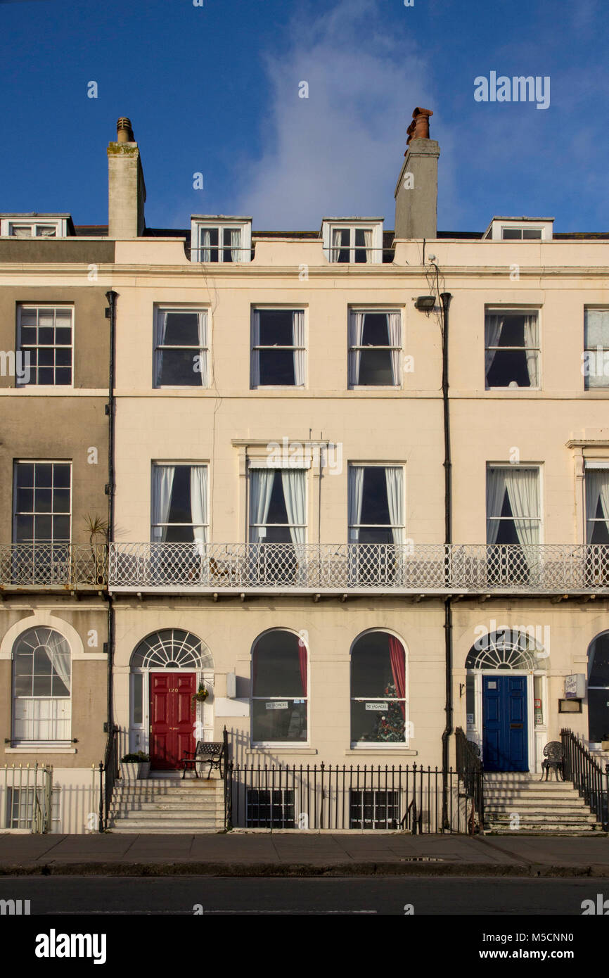 WEYMOUTH, DORSET, UK DECEMBER 26, 2017. Ground floor facade of an