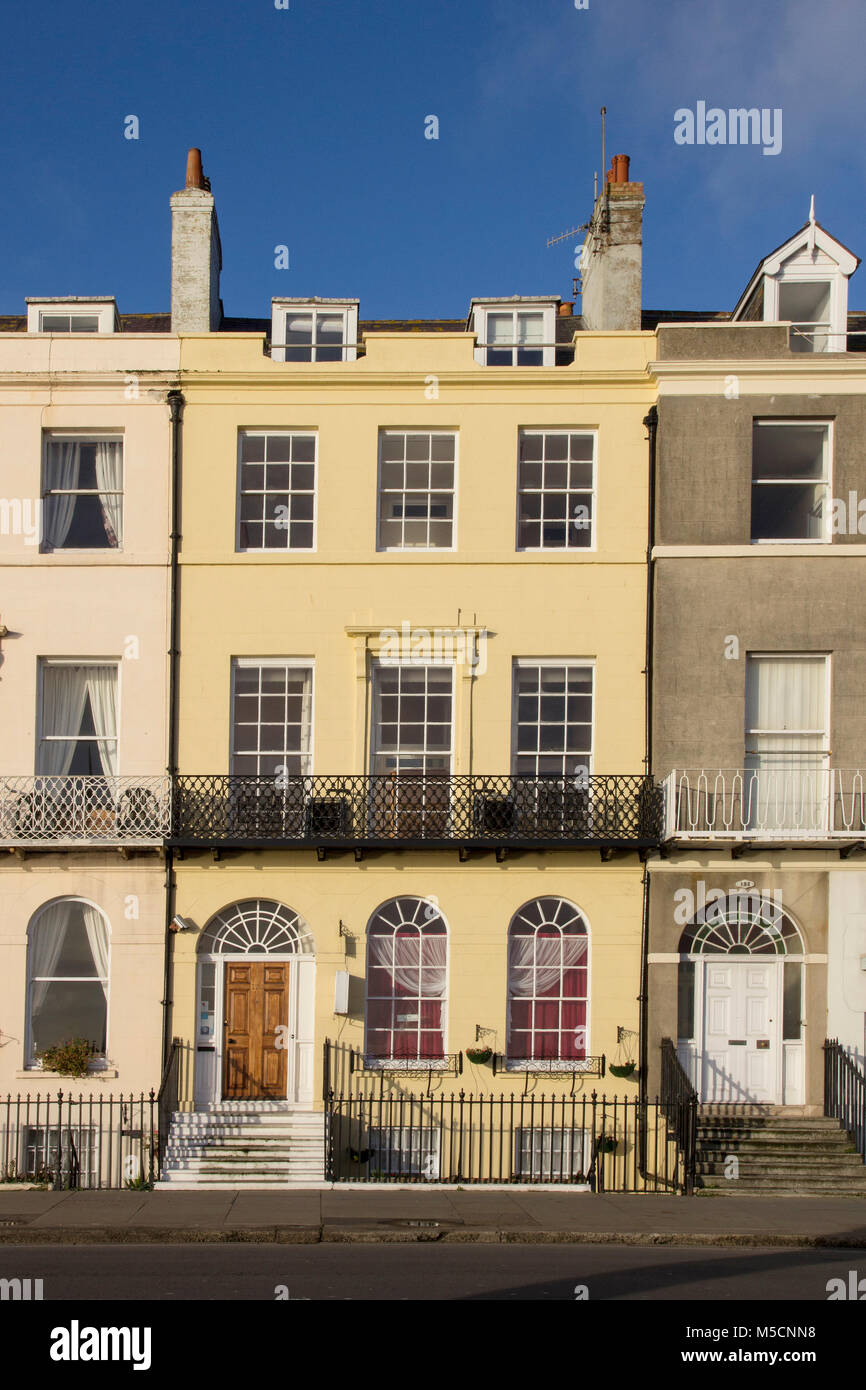 WEYMOUTH, DORSET, UK DECEMBER 26, 2017. Ground floor facade of an