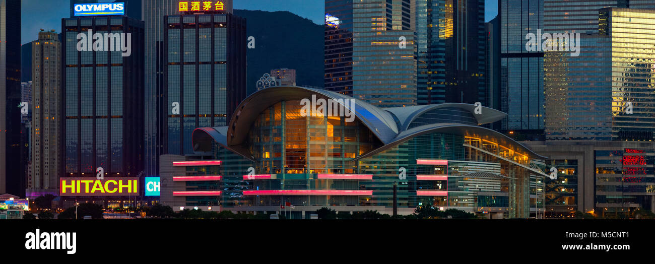 Hong Kong Convention Exhibition Center HKCEC, Wan Chai, Hong Kong Stock Photo