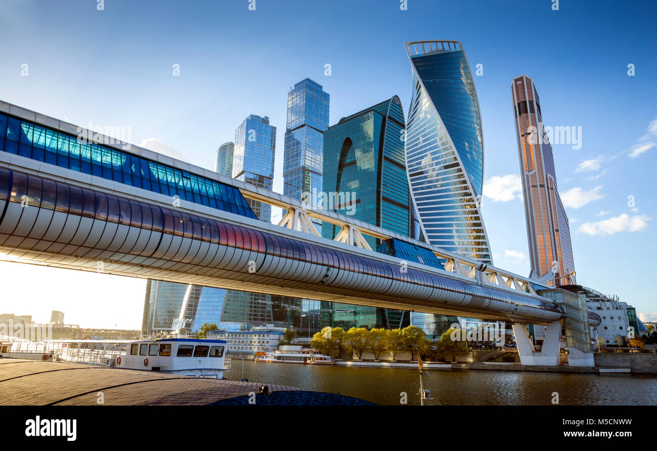 Moscow City International Business Center in Russia Stock Photo