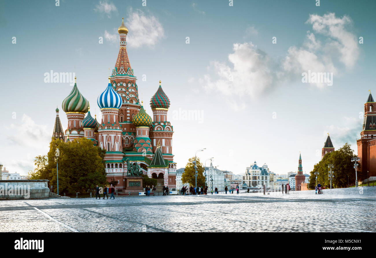 Saint Basil's Cathedral on Red Square in Moscow, Russia Stock Photo